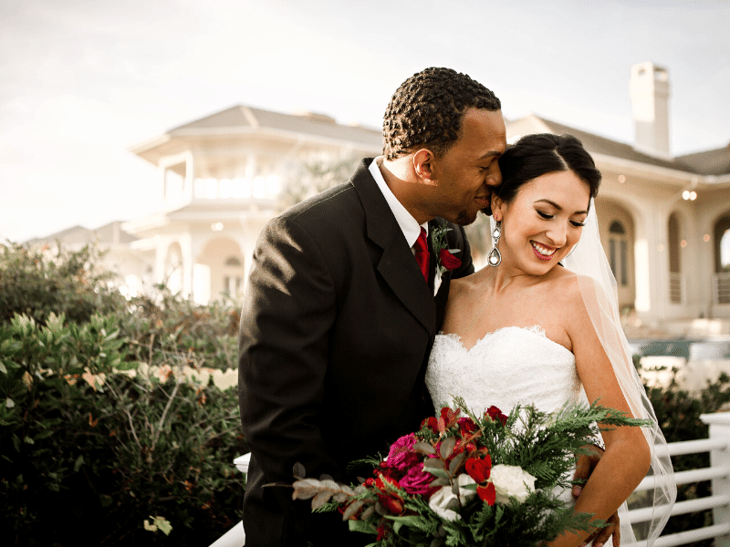 Couple getting married on the Crystal Coast