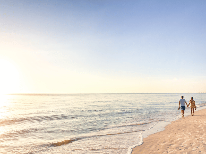 romantic stroll in emerald isle nc, romantic walk on the beach in atlantic beach nc